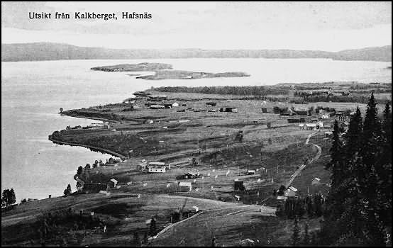 Gammalt vykort från utsikten 1910-talet