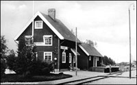 Stationshuset L&ouml;vberga 1942